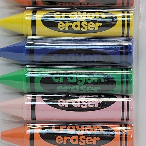12 COUNT LOT NOVELTY COLLECTIBLE CRAYONS ERASERS FUN DECORATIVE NICELY DETAILED - Picture 4 of 4